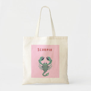 Tote Bag Scorpion rose, zodiaque, signe du zodiaque