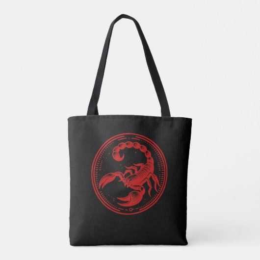 Tote Bag Scorpion rouge Astrologie Scorpion SIGNE Zodiaque (Dos)