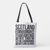 Tote Bag Scotland Cities Word Art - Édimbourg Voyage (Dos)
