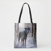Tote Bag Scottish Deerhound Laissez-le neiger Noël (Devant)