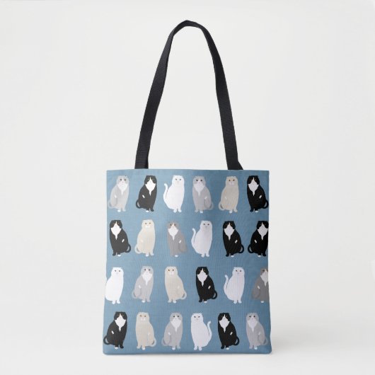 Tote Bag Scottish Fold Allover Fourre-tout (Devant)