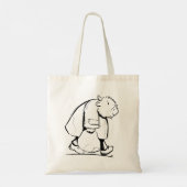 Tote Bag Scottish Highland Cow Goes Shopping (Dos)