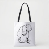 Tote Bag Scottish Highland Cow Goes Shopping (Devant)