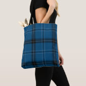 Tote Bag Scottish Ramsay Blue Tartan (De près)