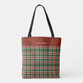 Tote Bag Scottish Tartan Pattern Christmas (Dos)