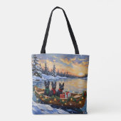 Tote Bag Scottish Terrier Christmas Boat Holiday (Dos)