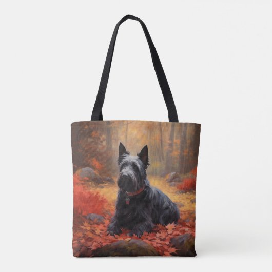 Tote Bag Scottish Terrier en automne Leaves Fall Inspire (Dos)