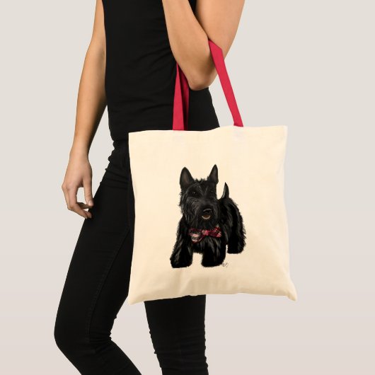 Tote Bag Scottish Terrier et Bow (Devant (produit))