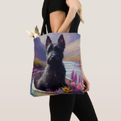 Tote Bag Scottish Terrier sur une pagaie : une aventure Pit (De près)