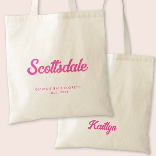 Tote Bag Scottsdale Bachelorette Party Personnalisé Fourre-
