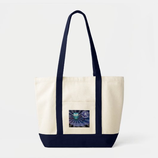 Tote Bag Scrapbookers "Owl Retire Toute La Nuit" (Devant)