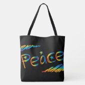 Tote Bag Scribble Rainbow Peace (Dos)