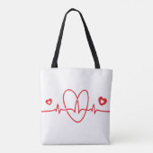 Tote Bag Scribbles Heartbeat (Dos)