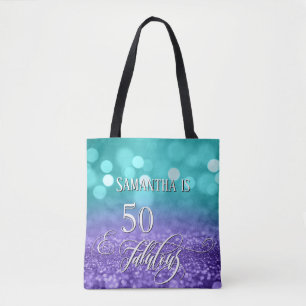 Tote Bag Script 50 & Fabuleux Ombré Sarcelle Violet Brillan