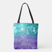 Tote Bag Script 50 & Fabuleux Ombré Sarcelle Violet Brillan (Dos)