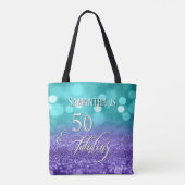 Tote Bag Script 50 & Fabuleux Ombré Sarcelle Violet Brillan (Dos)