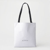 Tote Bag Script Argent moderne Monogramme de la servante (Devant)