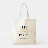 Tote Bag Script Calligraphique Pailleté Or pour la Mariée  (Dos)