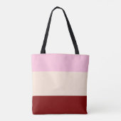 Tote Bag Script Color Block Clair rose beige & marron (Dos)