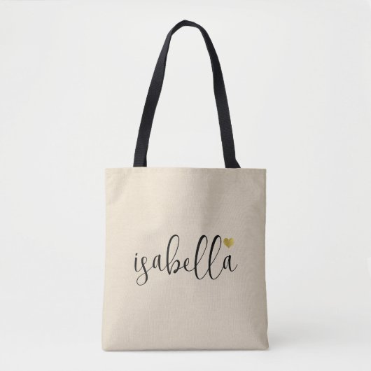 Tote Bag Script de demoiselle d'honneur personnalisé  (Devant)