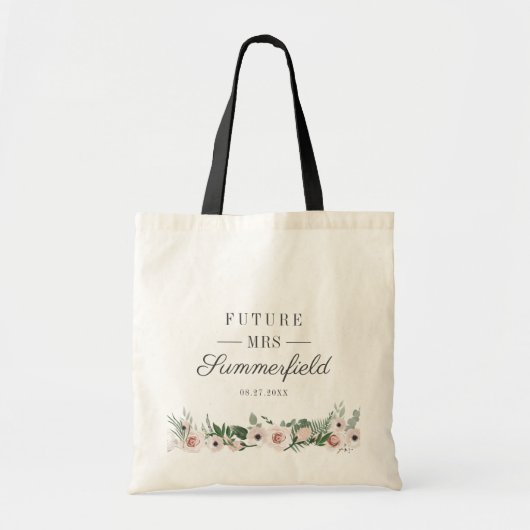 Tote Bag Script de la fête de mariage de la future Mme avan (Devant)
