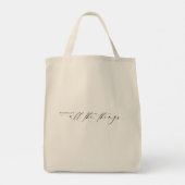 Tote Bag Script de nom de servante moderne | Toutes les cho (Dos)