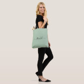 Tote Bag Script de nom personnalisé minimaliste simple Mint (Sur le modèle)