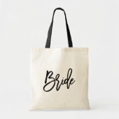 Tote Bag Script de pinceau moderne Bride (Devant)