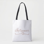 Tote Bag Script d'influenceur, cadeau d'anniversaire amusan (Devant)