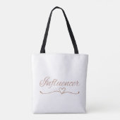 Tote Bag Script d'influenceur, cadeau d'anniversaire amusan (Dos)
