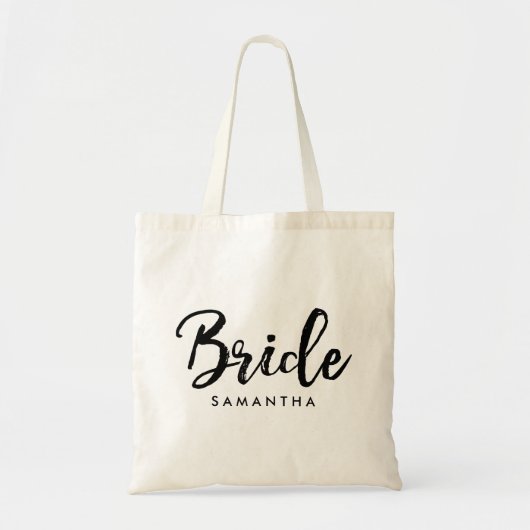 Tote Bag Script élégant "Mariée" Personnalisé (Devant)