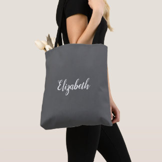 Tote Bag Script élégant Nom personnalisé Nom personnalisé G