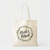 Tote Bag Script feuille Fourre-tout | Bridesmaid (Devant)