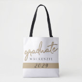 Tote Bag Script Gold | Élégante brosse à main (Devant)
