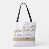 Tote Bag Script Gold | Élégante brosse à main (Dos)