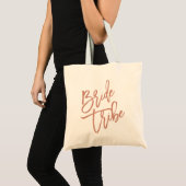 Tote Bag Script Gold Rose de la tribu des mariées (Devant (produit))