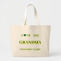 Script grand-mère personnalisé Grand jaune et vert