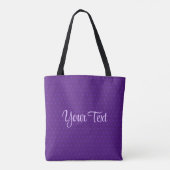 Tote Bag Script Main Royal Purple Ajouter Votre Modèle De T (Dos)