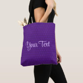 Tote Bag Script Main Royal Purple Ajouter Votre Modèle De T (De près)