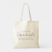 Tote Bag Script manuscrit moderne Graduation personnalisée (Dos)