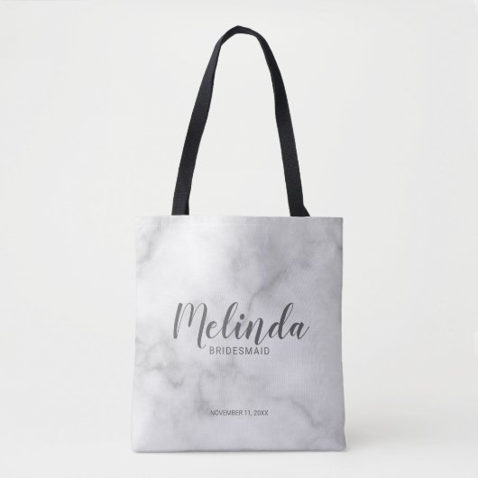 Tote Bag Script moderne, Bridesmaitres personnalisées (Devant)