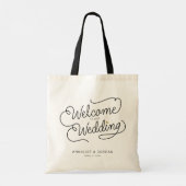 Tote Bag Script moderne Gold Bienvenue à notre Faveur de ma (Dos)