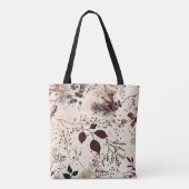Tote Bag Script personnalisé Monogramme Chute Liquide Rose (Dos)
