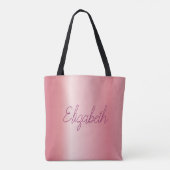 Tote Bag Script Personnalisé Remplacez Votre Nom Ou Votre T (Dos)