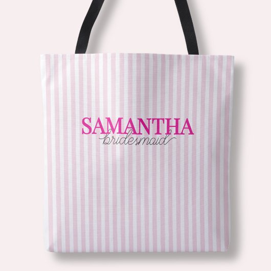 Tote Bag Script rose moderne trié Épouse personnalisée