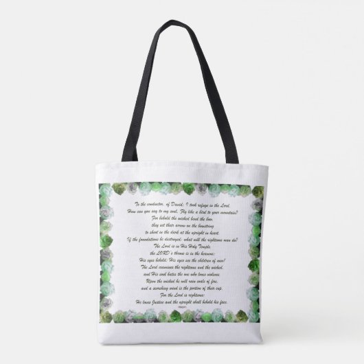 Tote Bag Scripture, Psalm 11, Bible Verse, (Dos)