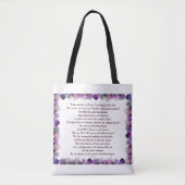 Tote Bag Scripture, Psalm 11, Purple Roses (Devant)