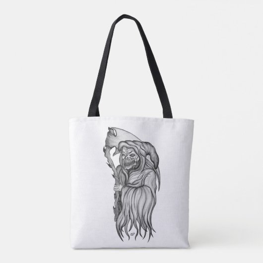 Tote Bag Scythe man - La Mort, Faucheuse Grim (Dos)