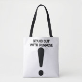 Tote Bag Se démarquer avec un objectif exclamation forte (Devant)