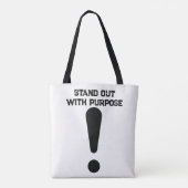 Tote Bag Se démarquer avec un objectif exclamation forte (Dos)